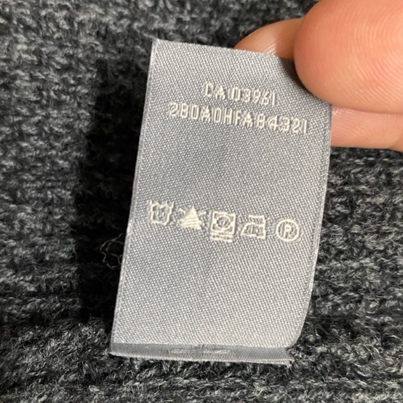 Denver Hayes Dark Grey Waffle Knit Full Zip Mock Neck Cardigan Sweater L - Picture 5 of 16